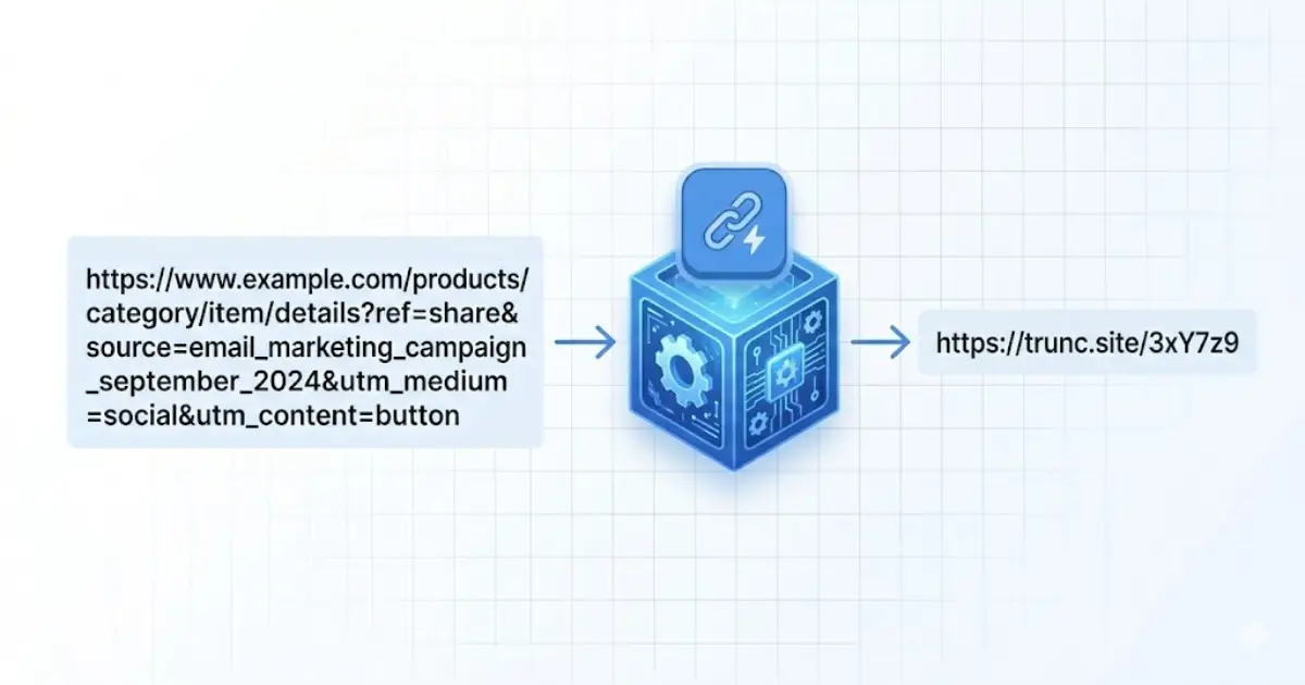 Diagram showing how a URL shortener redirects a short link to the original long URL
